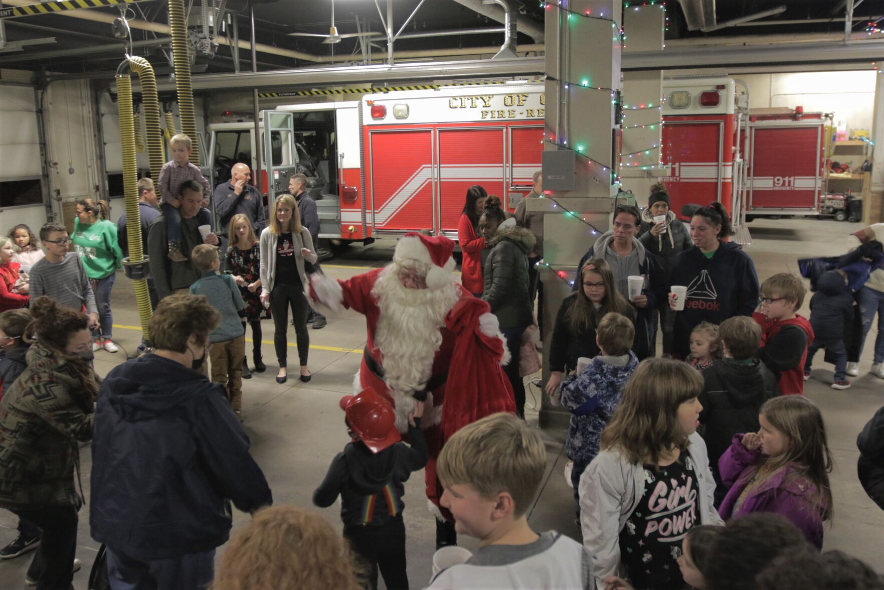 Santa stops by for a visit